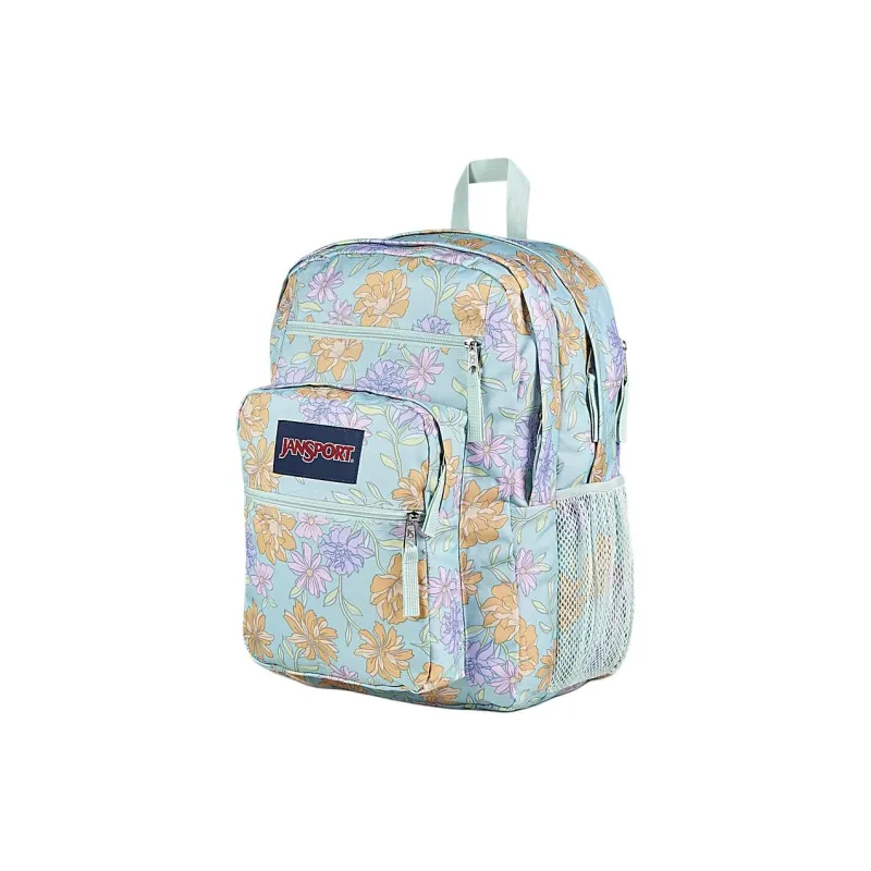 JanSport Recycled Polyester Backpack Unisex Pale Floral Fresh Mint Green-1