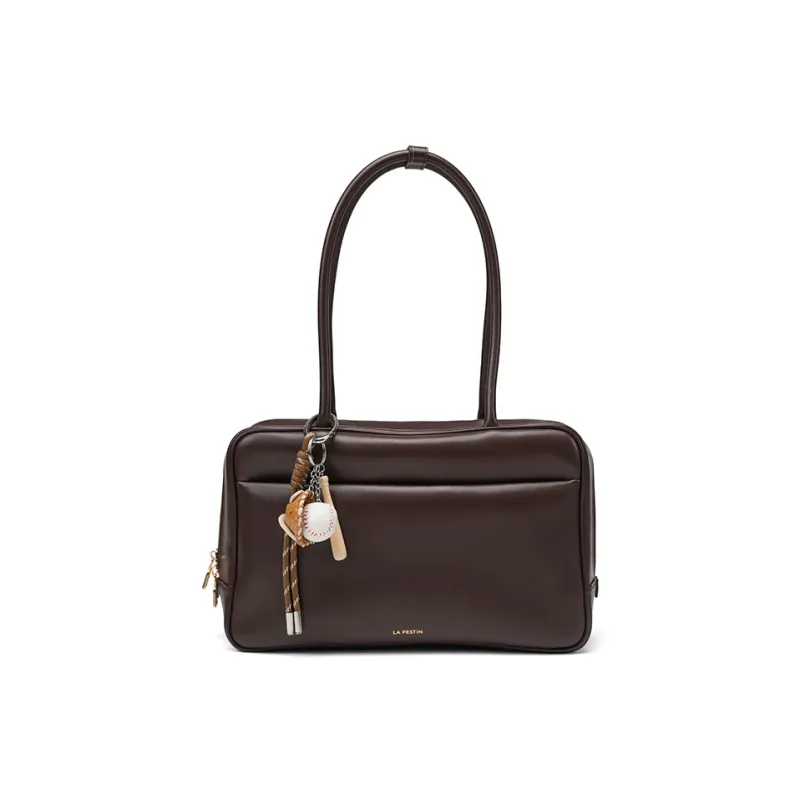 LA FESTIN Cow Leather Boston Bag, Shoulder Bag Medium Size Women's Multicolor-10