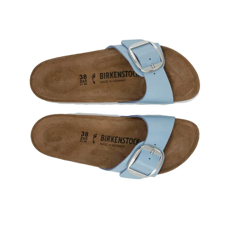 Birkenstock Madrid Big Buckle EVA Slip Resistant Slide Slippers Unisex Blue-4