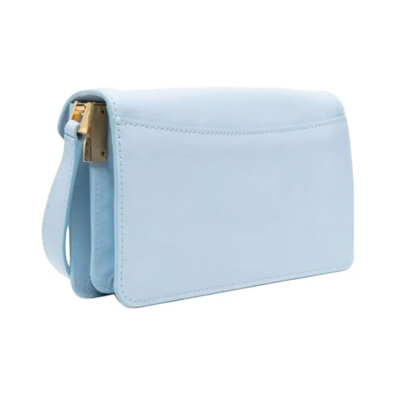 MARNI Trunk Calfskin Crossbody Bag, Shoulder Bag Women's Blue-2
