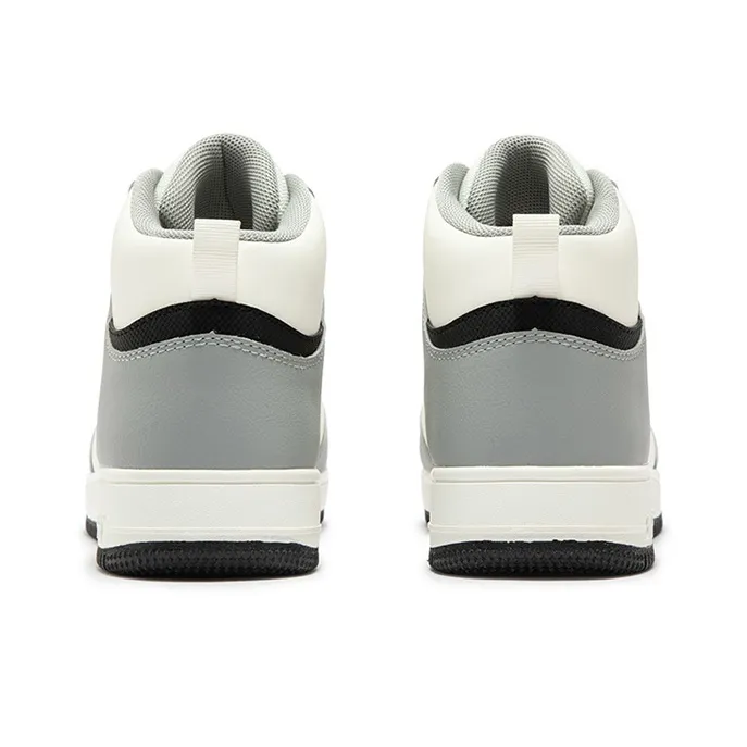 361° Air Force One Thermal Slip Resistant And Abrasion Resistant High Top Skateboard Shoes Men's White Gray-3