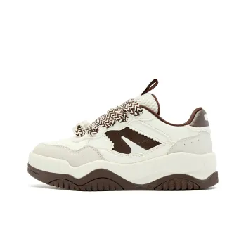 QIAODAN Panda Print Skateboard Shoes Women's Low Top Ivory/Crescent