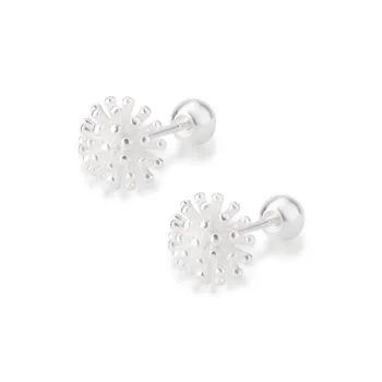 ETAHLOVE Sterling Silver Earrings Women's Students Bestie Girlfriend Couple Birthday Everyday Gift Exquisite Box