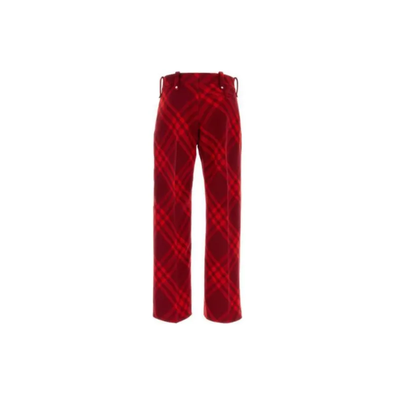 Burberry Plaid Checked Low Rise Trousers-1