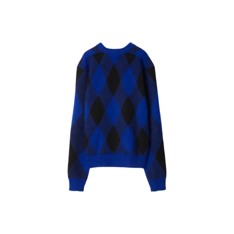 Burberry Argyle Wool Sweater Knitwear Men's Blue-1