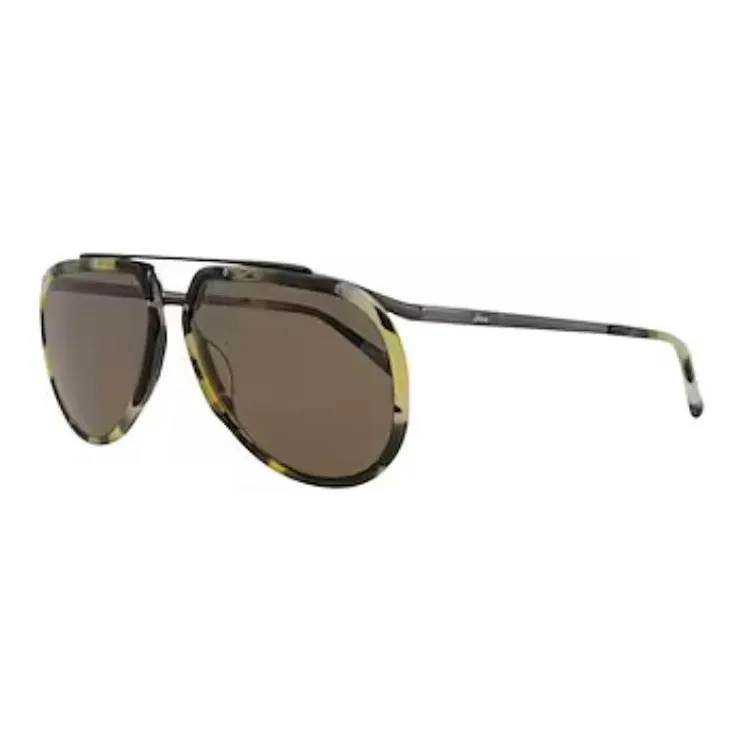 BRIONI Metal Acetate Aviator Sunglasses Men's Black-0