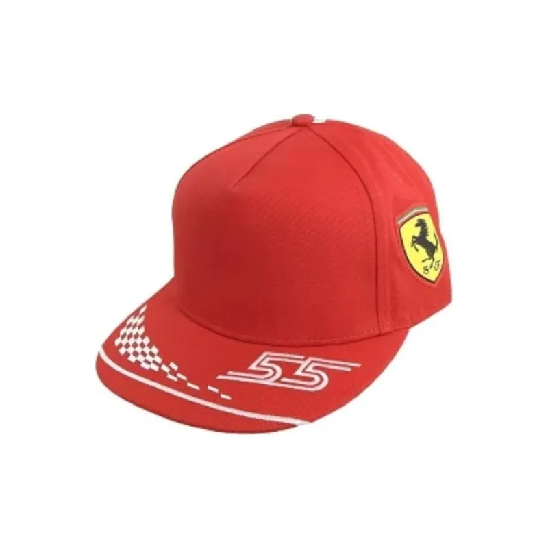 Ferrari Cotton Baseball Caps Men's Red-1