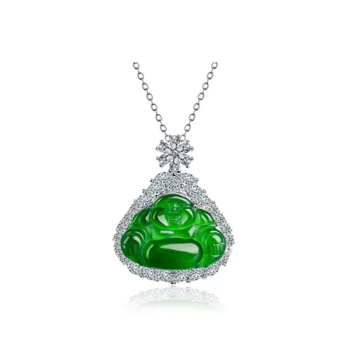 With The Heart Of The Jade Ice Glutinous Jadeite Necklaces Women's