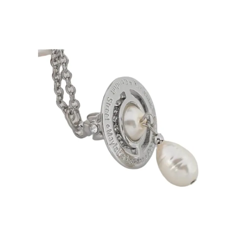 Vivienne Westwood Crystal Necklaces Women's Silver-1