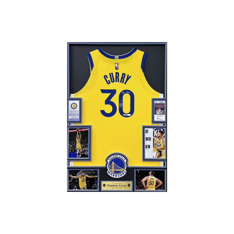 Huayitaojin Basketball Fan Supplies Home Decoration Treasured Collection JSA USASM Certificate Framed Yellow-1