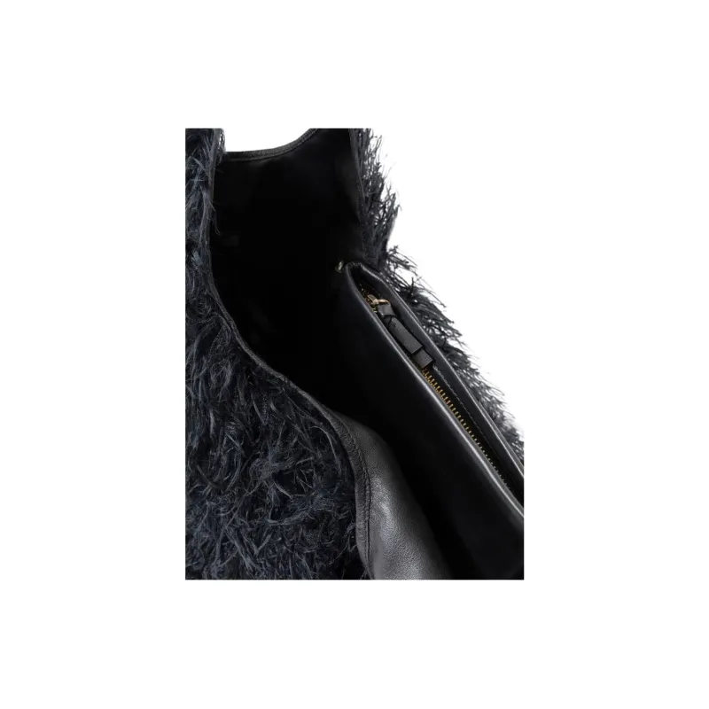 DRIES VAN NOTEN Faux fur Fluffy Tote Bag-4