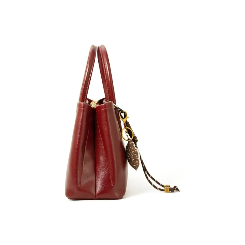 Vigno Synthetic Leather Handbag Regular Women's Red-3
