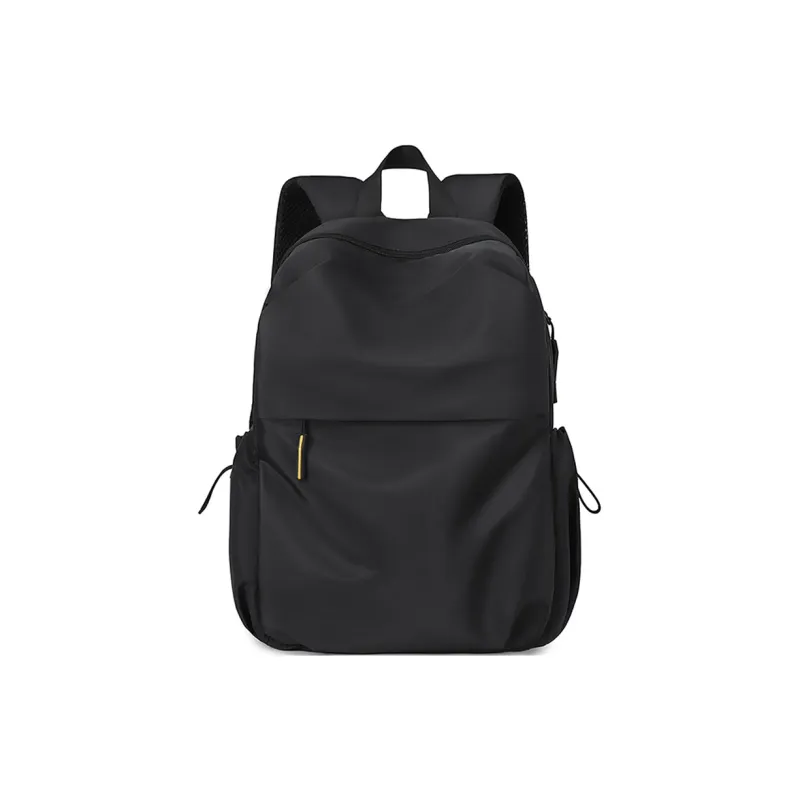 BSELEON Water-Resistant Fabric Backpack Unisex Gray Black Blue-4
