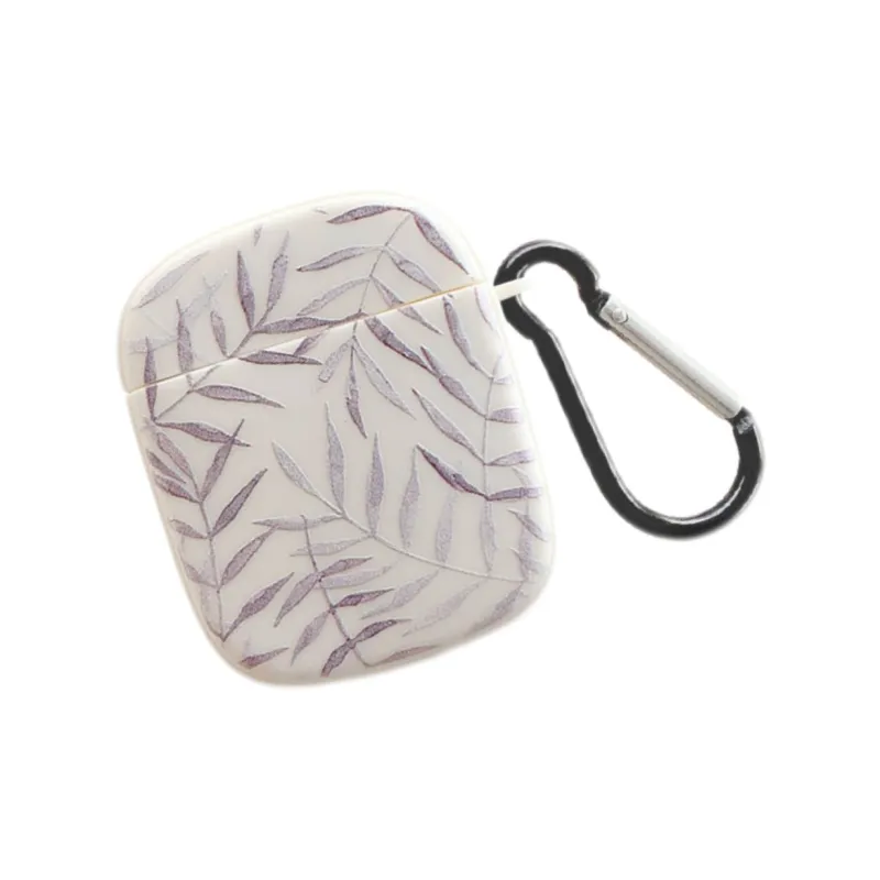 Koman Compatible With Apple AirPods 1/2/3/Pro 1/2 Generation TPU Refreshing Leaf Headphone Cases-5