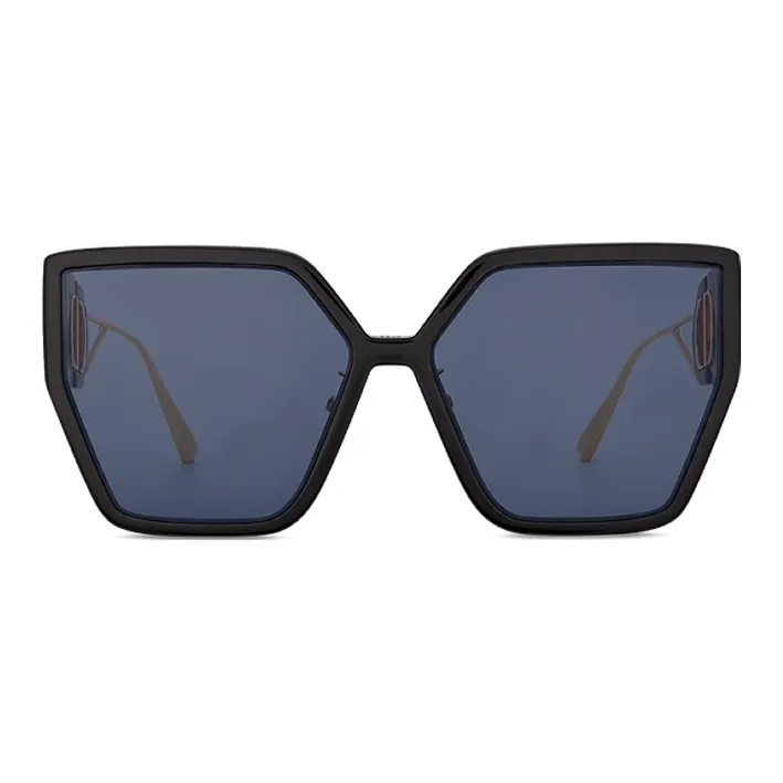 DIOR Acetate Metal Irregular Shape Sunglasses Women's Gold-1