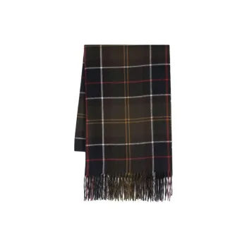 BARBOUR Checked Fringed Edge Scarf