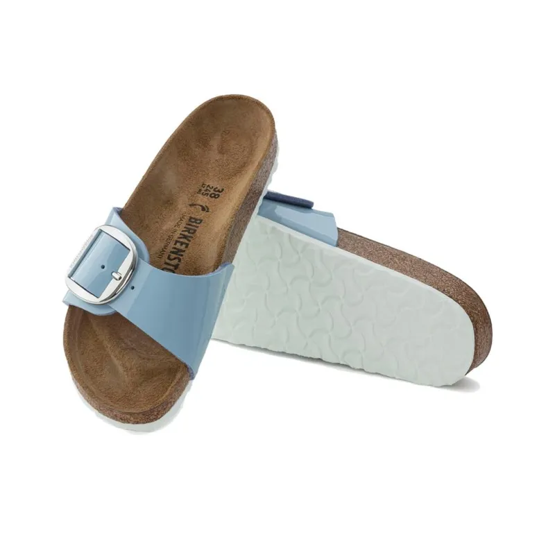 Birkenstock Madrid Big Buckle EVA Slip Resistant Slide Slippers Unisex Blue-5