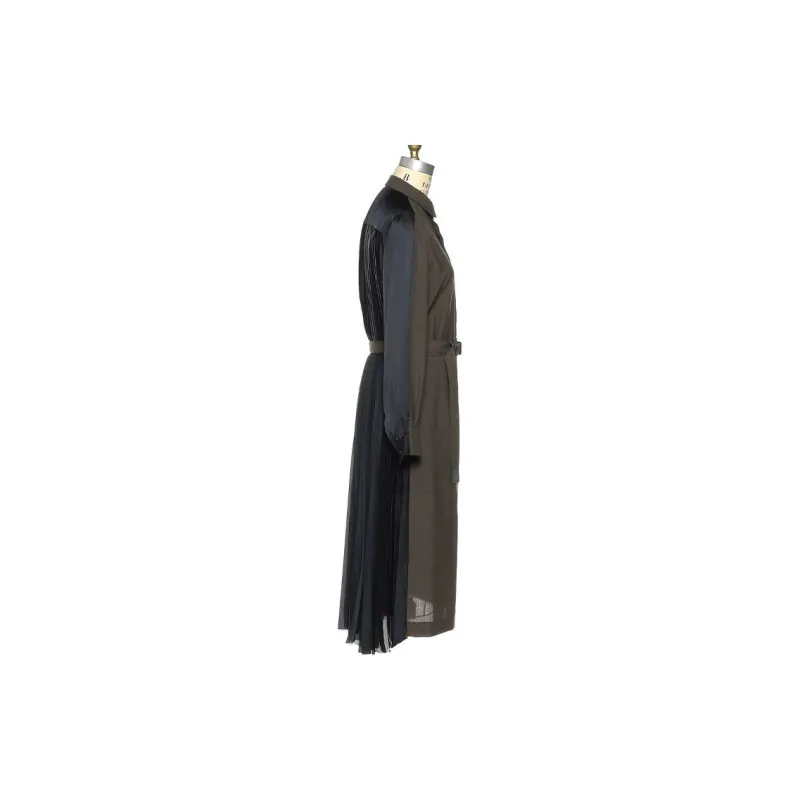 Sacai Barneys New York Silver Seat Flagship Store 20th Anniversary Commemoration Series Long-Sleeved Dresses Women's Khaki-2