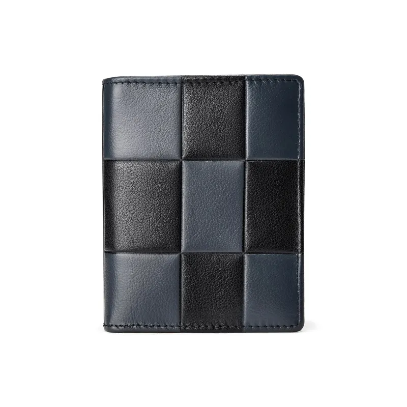 FAIRWHALE Top Grain Cow Leather Wallet Card Holder Money Clip Regular Men's Black-1