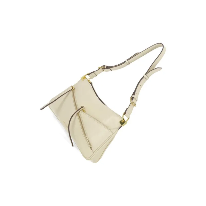 Manu Atelier Calfskin Handbag Shoulder Bag Women's Beige-2