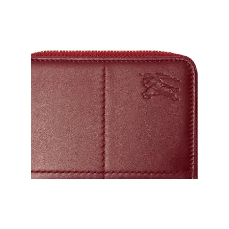 Burberry Calfskin Wallet Unisex Rubies Color-3