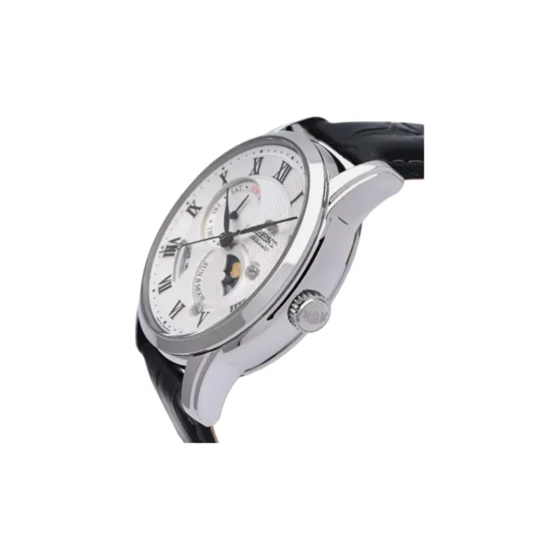 ORIENT Classic Collection Automatic Mechanical Movement Leather Watch Bands Watch 42.5mm Men's Watches White Dial-2