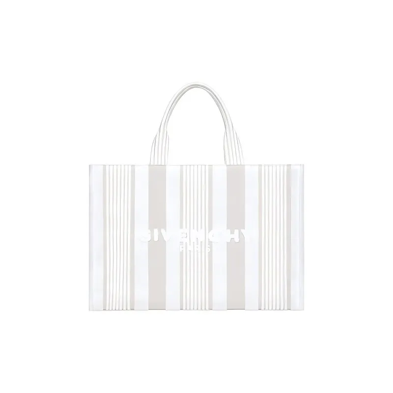 Givenchy Cotton Tote Bag, Shopping Bag, Handbag Men's Ivory White-0