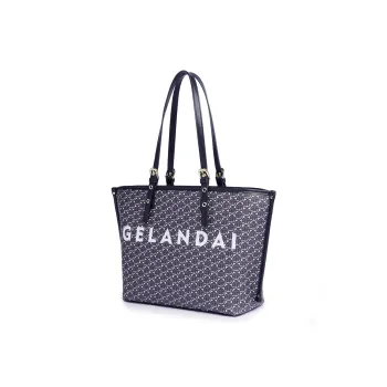 GELANDAI PVC Shoulder Bag Women's Blue