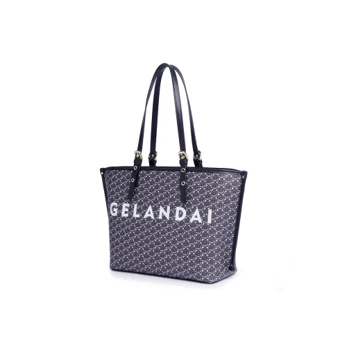 GELANDAI PVC Shoulder Bag Women's Blue