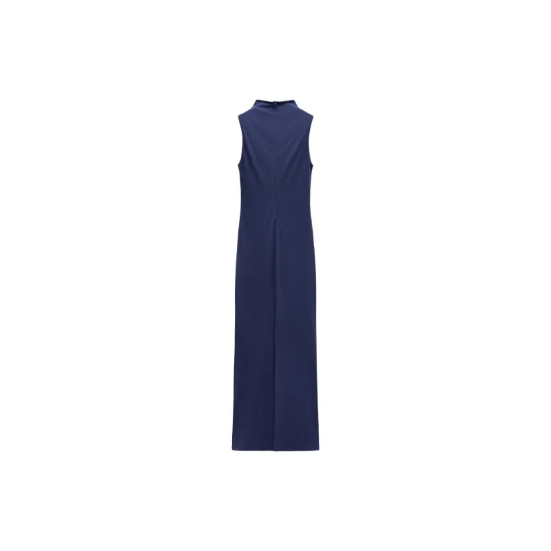 ZARA Sleeveless Dress Women's Dark Blue-1