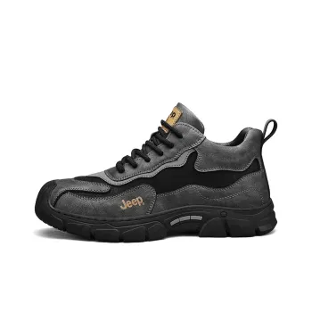 Jeep Anti Slip And Wear Resistant Height Increasing Warm Mid Top Casual Shoes Men's
