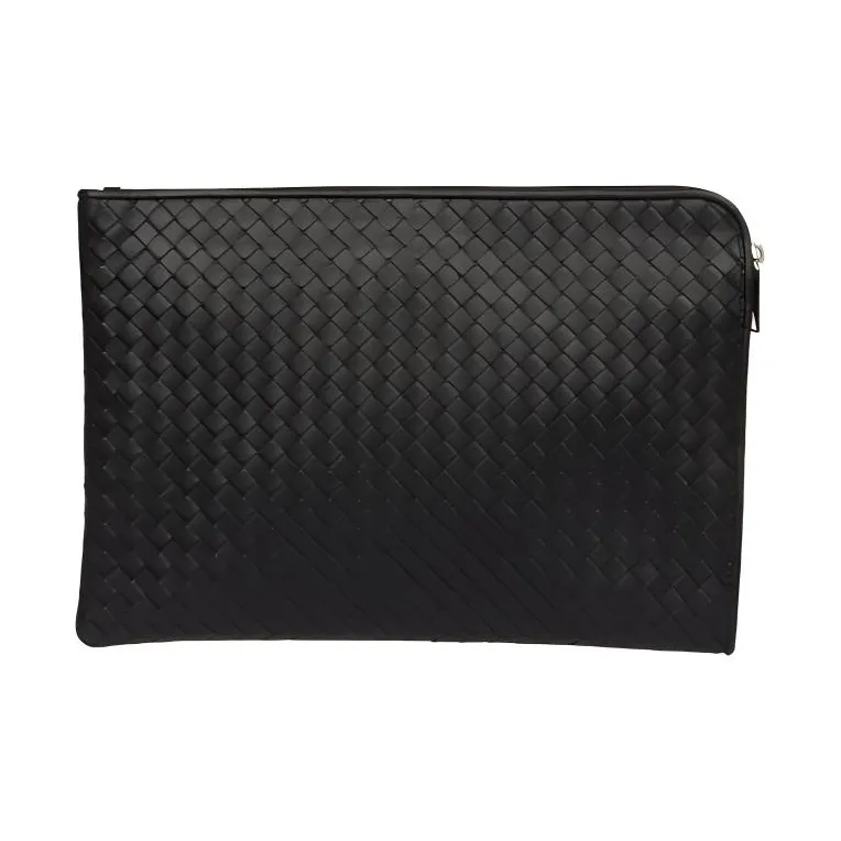Bottega Veneta Calfskin Wallet Men's Black-2