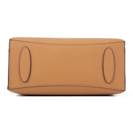 Montagut Cow Leather Shoulder Bag, Crossbody Bag, Handbag Regular Women's Apricot-4