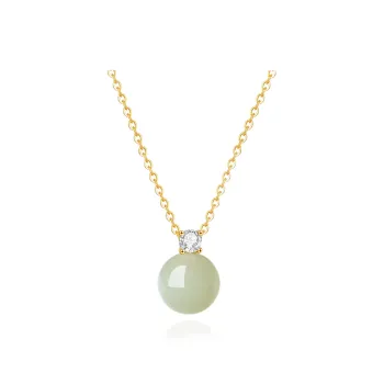 JIACUIYUN Hetian Jade Necklaces Green Jade Unisex