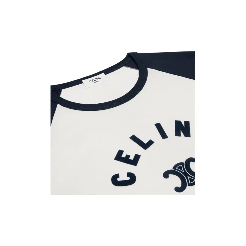 CELINE Triomphe T shirt In Cotton Jersey-4