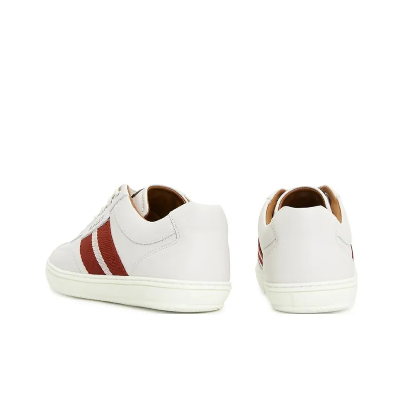 BALLY Low Top Skateboard Shoes Men's White-5
