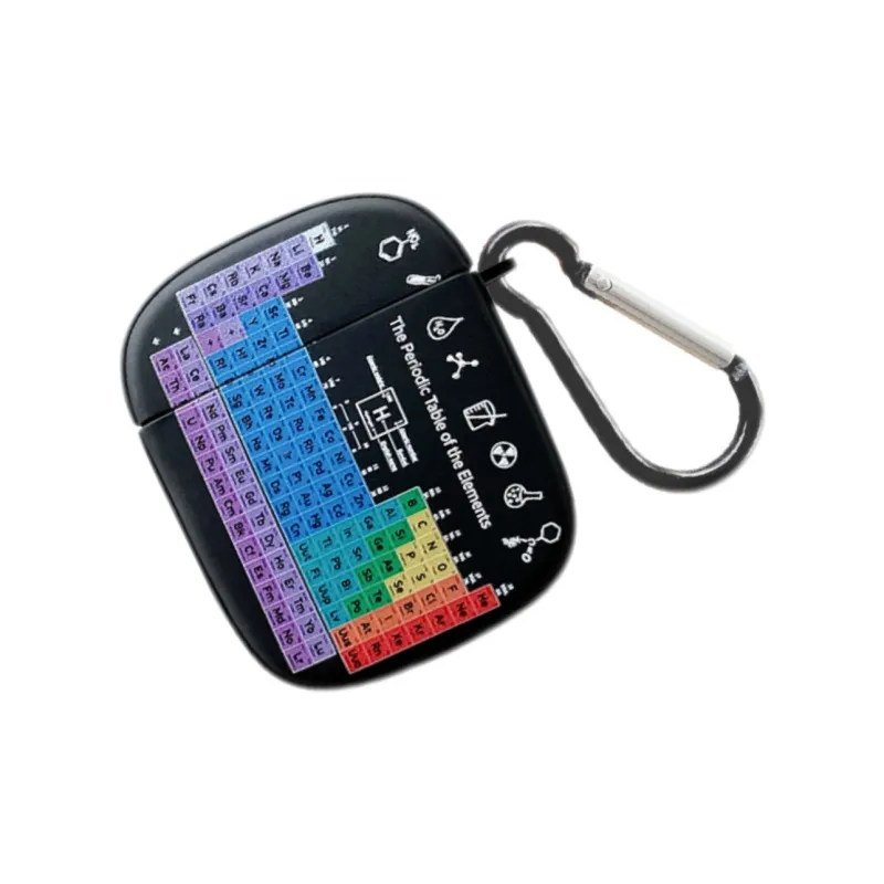 Koman Compatible With Apple AirPods 1/2/3/Pro 1/2 Generation TPU Periodic Table Headphone Cases-1