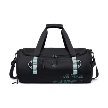 LVEYING Fabric Gym Bag Yoga Bag Basketball Badminton Net Ball Bag Unisex Black/Gray