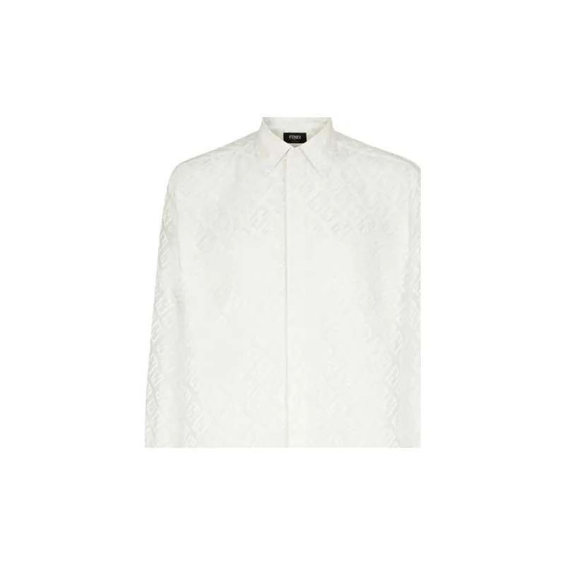 FENDI Shirts Men White-4