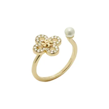 TORY BURCH Kira Clover Pave Ring