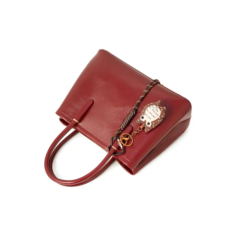 Vigno Synthetic Leather Handbag Regular Women's Red-2