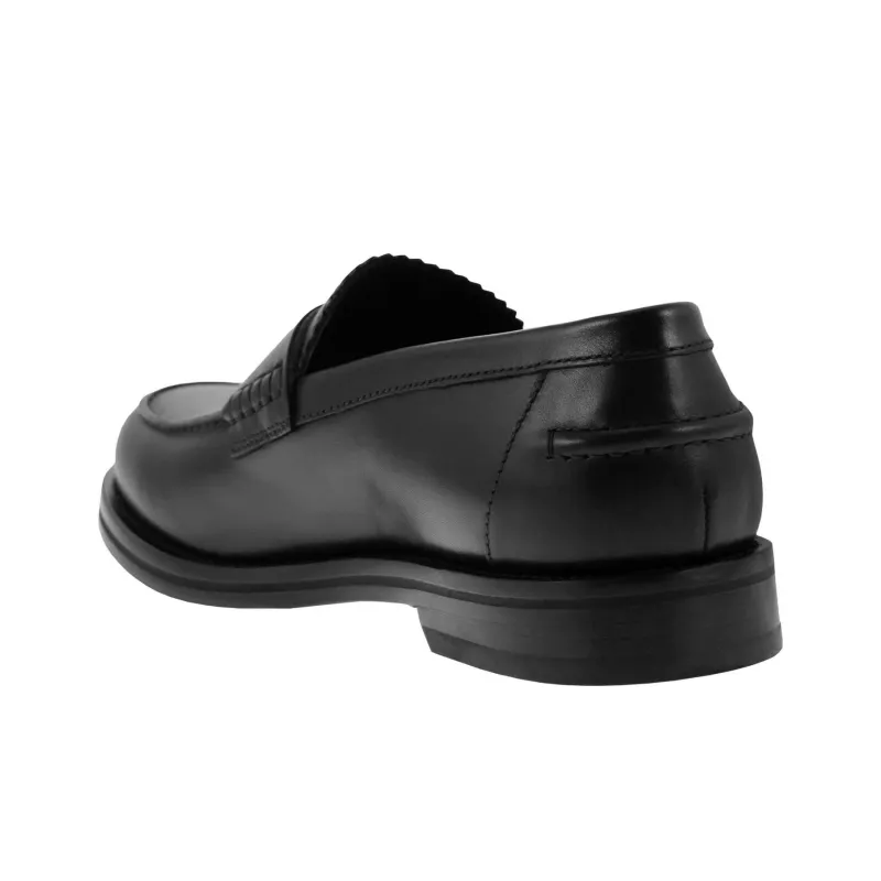 DOUCAL'S Slip-on Leather Penny Loafers-4