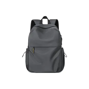 BSELEON Water Resistant Fabric Backpack Unisex Gray Black Blue