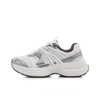 HUANQIU Non slip Wear resistant Shock Absorption Low Top Chunky Sneakers Women's Beige
