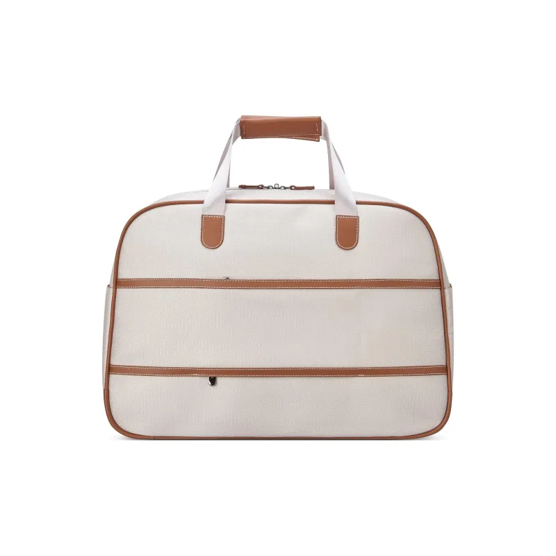 DELSEY Recycled Material Travel Bag Handbag Regular Unisex Ecru & Brown-2
