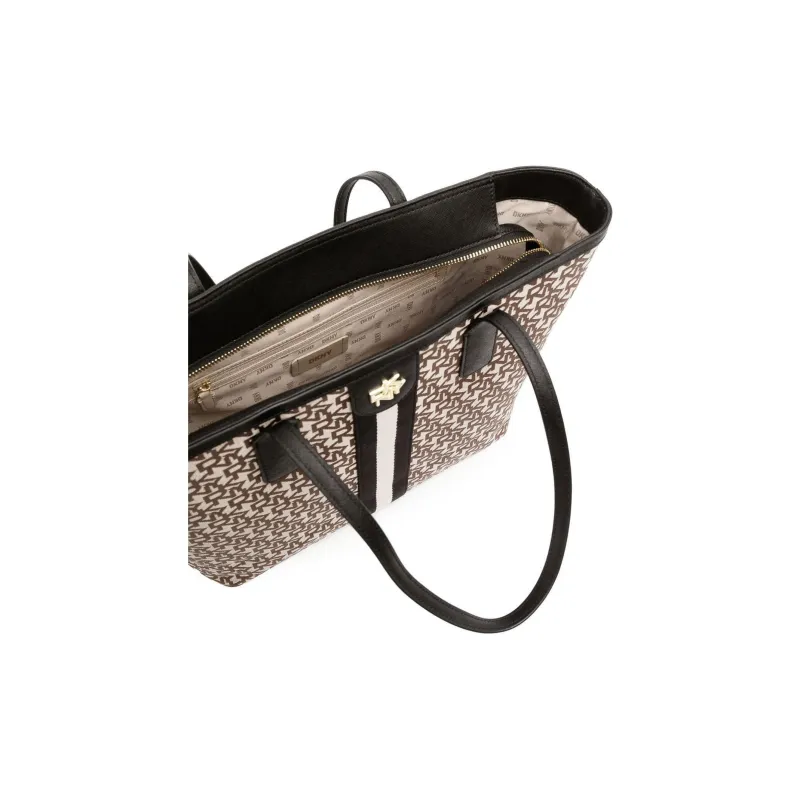 DKNY Leather One Shoulder Handbags Women's Brown-3