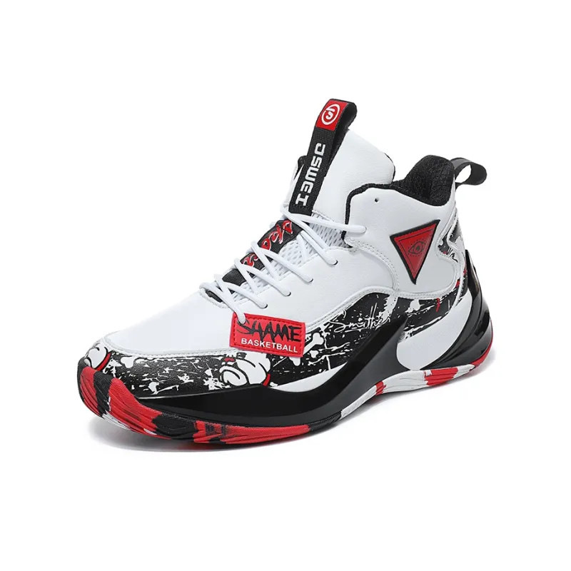 JSWEI Anti-Slip Wear-Resistant Mid-Top Basketball Shoes Men's-2