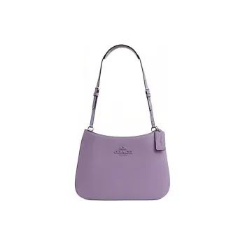 COACH Penelope Smooth Leather Handbag, Shoulder Bag Medium Size Women's Silver & Light Purple