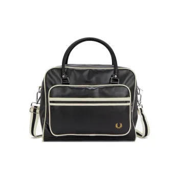 FRED PERRY Recycled Polyester Handbag Shoulder Bag Crossbody Bag Travel Bag Men's Black