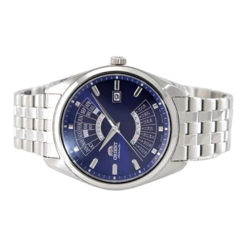 ORIENT Automatic Mechanical Movement Stainless Steel Metal Strap Watch Men's Watches Blue Dial-1